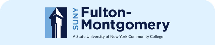 Logo of SUNY Fulton-Montgomery Community College with tagline.