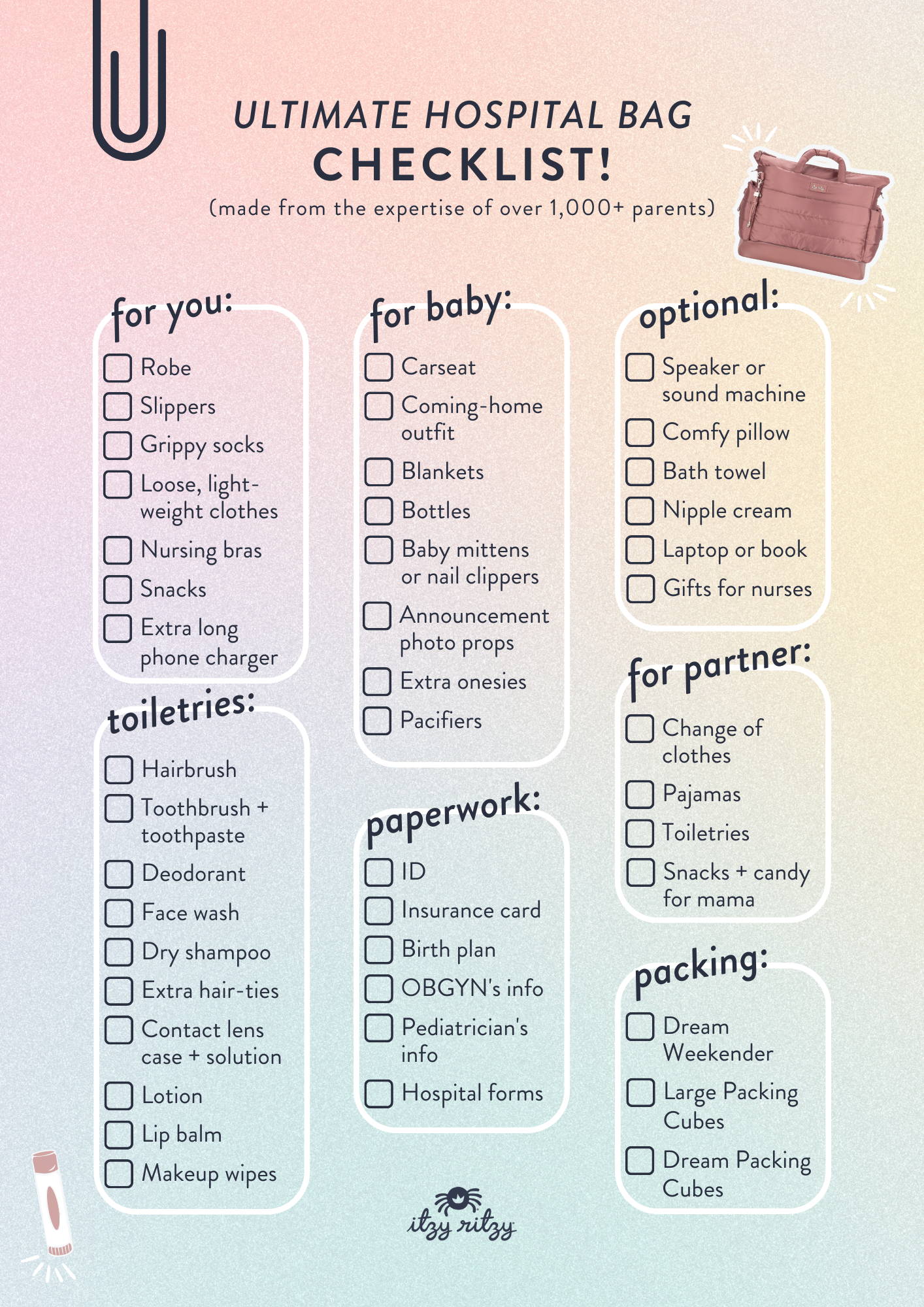 Hospital Packing List Baby Online Cityofclovis