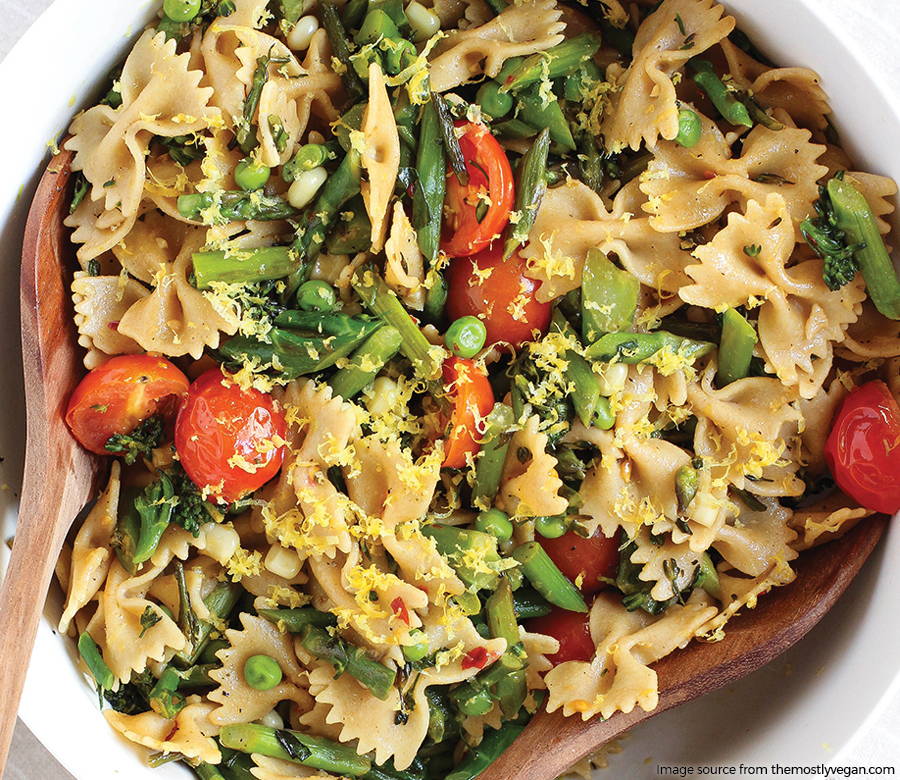lemony spring pasta salad