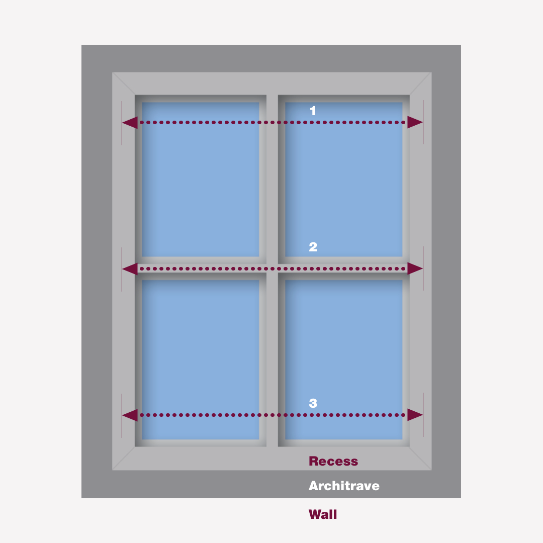 How to measure Width of Inside Recess Blinds