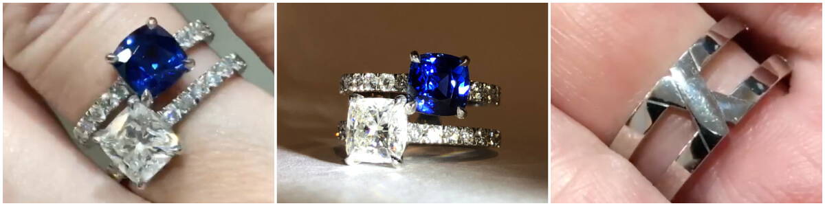 Custom Design Story Sapphire And Diamond Toi Et Moi Ring Lindsey Scoggins Studio
