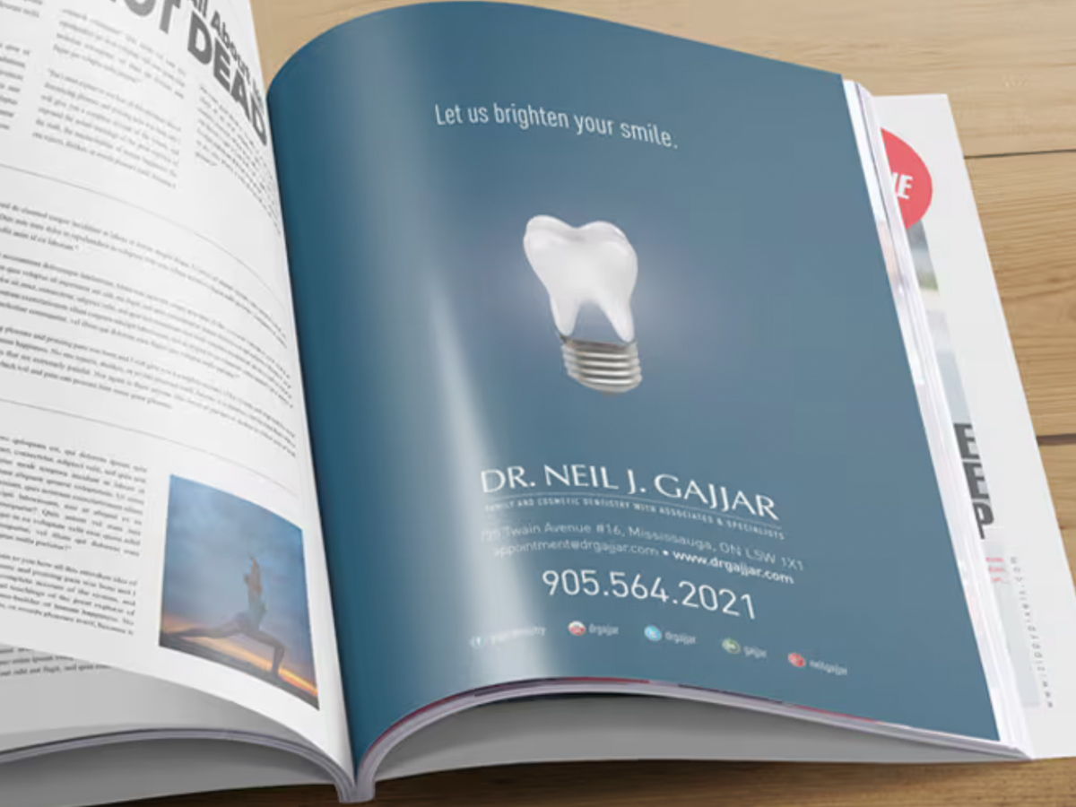Dental clinic magazine advertisement design – New Era Print Solutions
