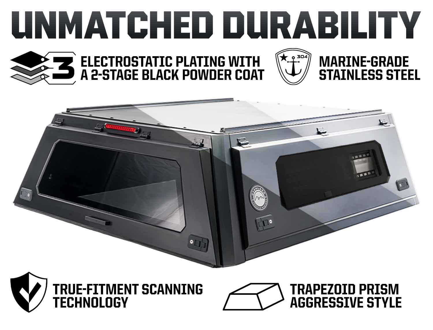 Image of a durable product with features and specifications listed.