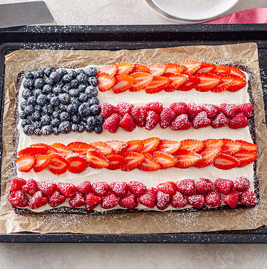 Red, White & Blue Dessert Pizza recipe