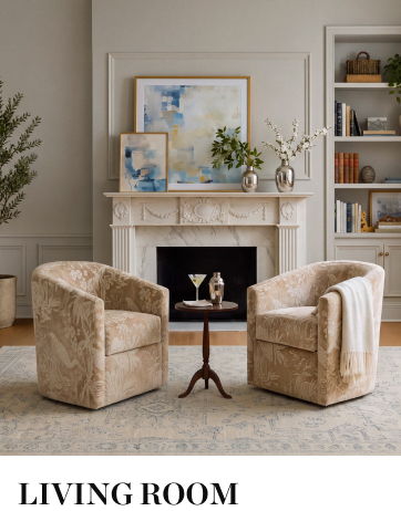 Two upholstered chairs facing each other in a stylish living room setting.