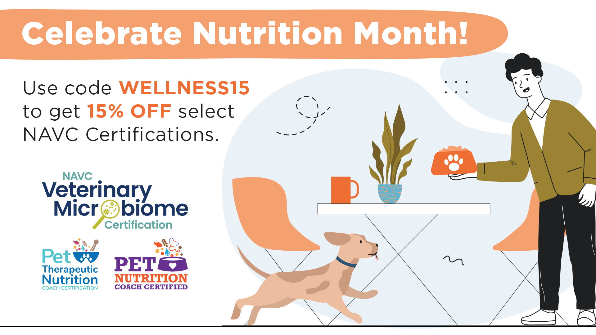 Celebrate Nutrition Month! Use code WELLNESS15 for discounts on NAVC certifications.
