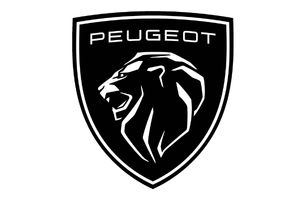 Peugeot logo featuring a lion on a shield background.