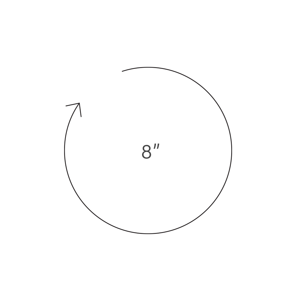 Flue collar connection diameter, internal: 8 inches
