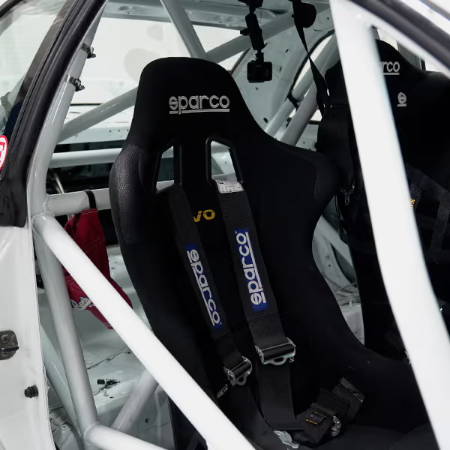 Photo of Subaru GC8 interior.