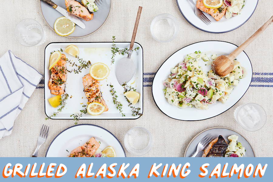 Grilled Alaska King Salmon Recipe