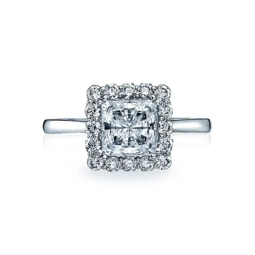 Halo Princess Cut Ring