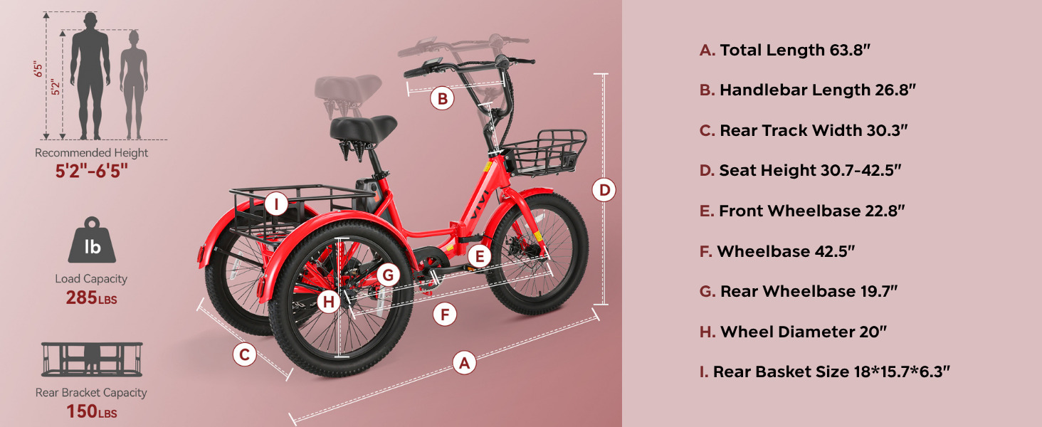VIVI Electric Tricycle Geometry