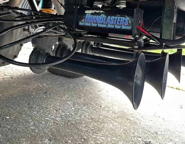 Maurice's 2025 Ford F150 train horn installation detail for Conductor's Special 244K Spare Tire Delete Kit photo 3