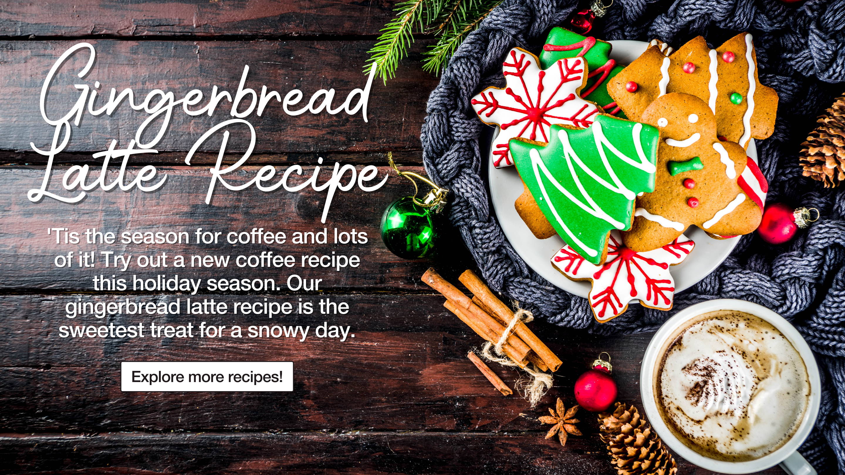 Try our gingerbread latte recipe this holiday season!