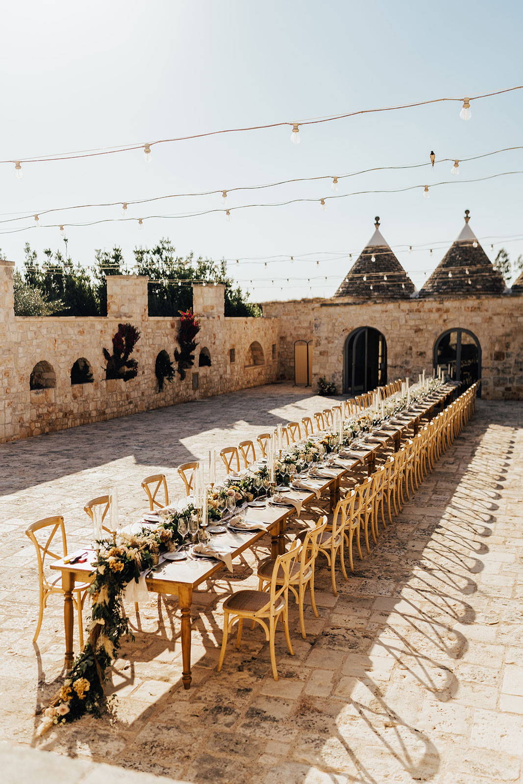 Wedding reception table layout