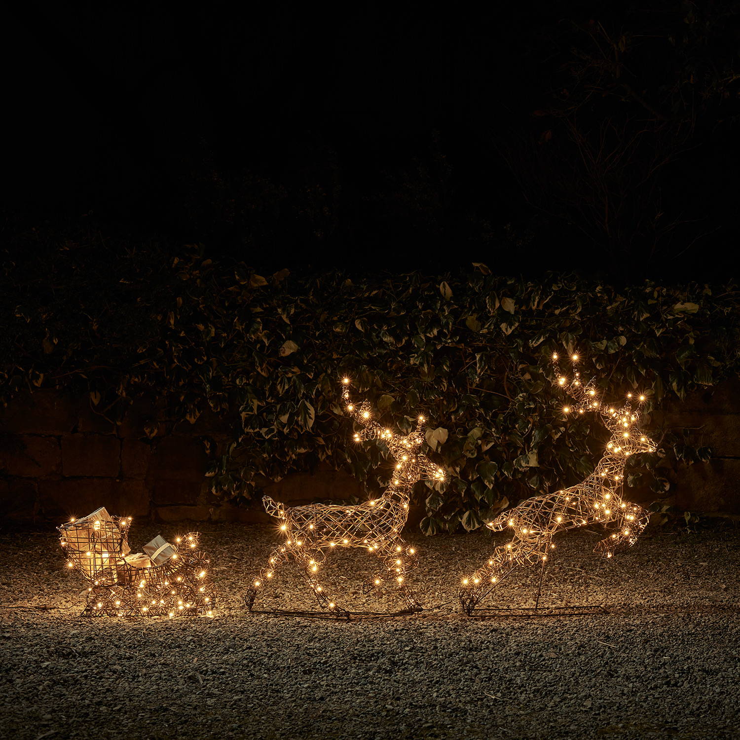  Rennes et Traîneau de Noël Lumineux Studley