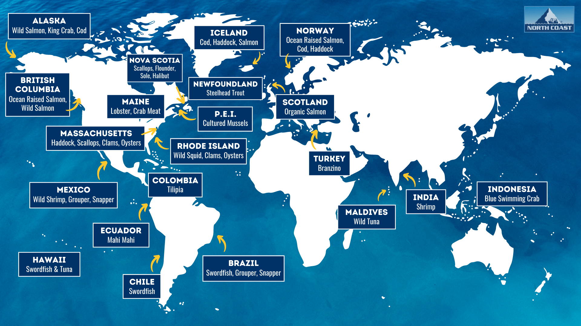 global fishing partner world map