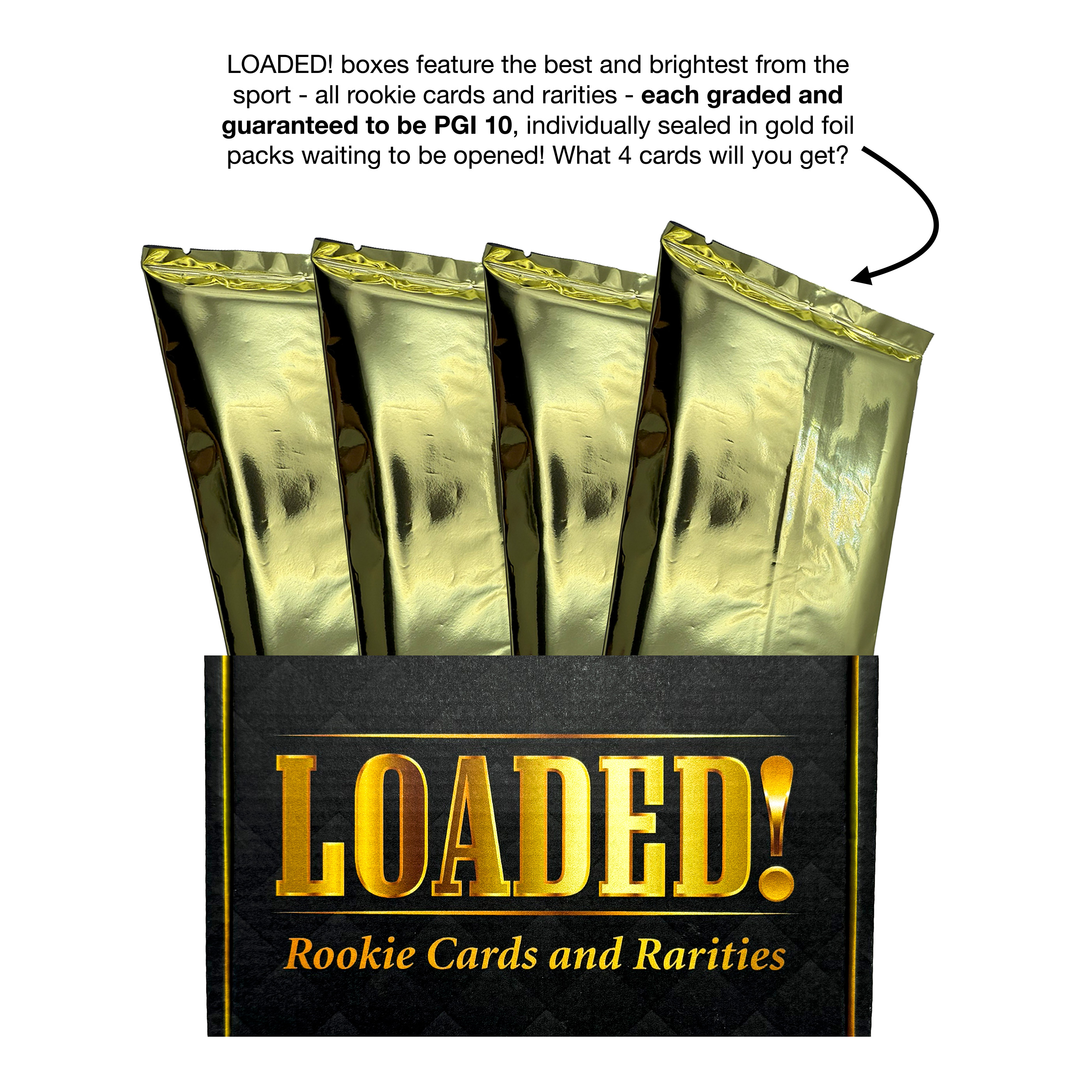loaded pgi graded mystery box 4 collectible cards pgi 10 gem mint
