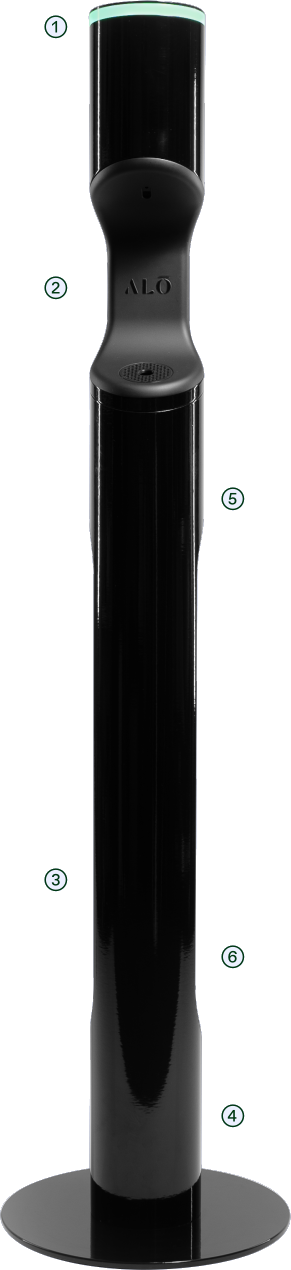 ALO The Ultimate Hand Sanitizer Dispenser in Black
