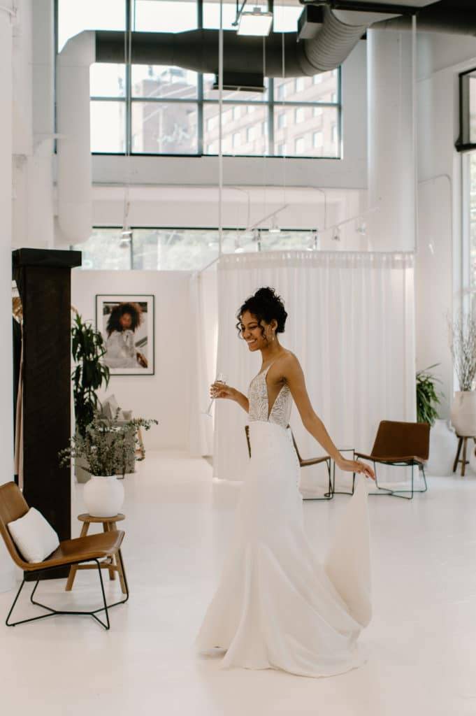 La sala de exposiciones para novias de Grace Loves Lace Toronto