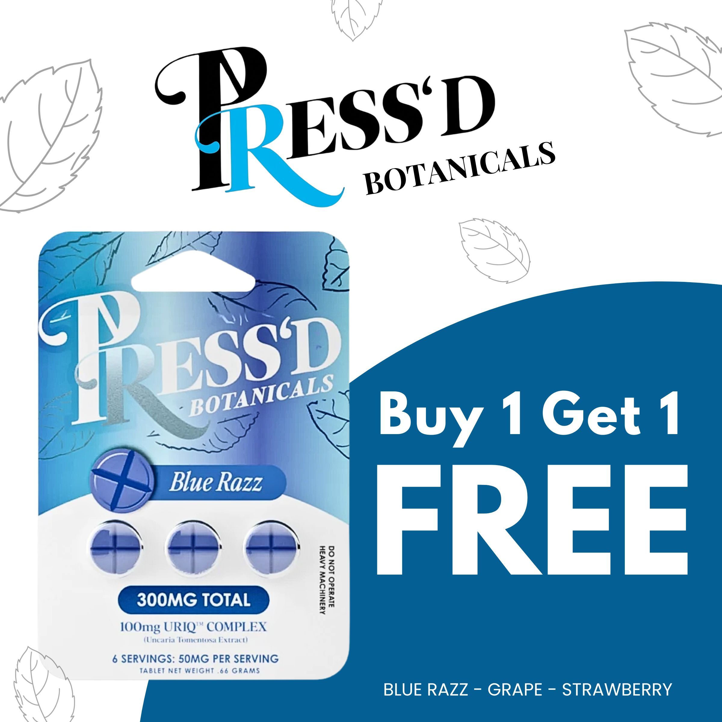 Press'd Botanicals product package with 
