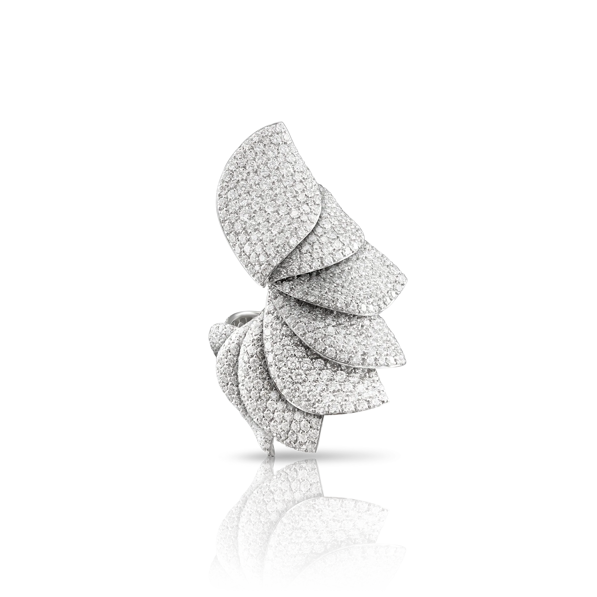 Aleluia ring in 18k white gold with white diamonds