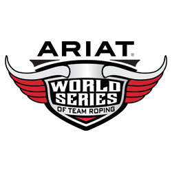 Ariat World Series of Team Roping logo with wings and a shield design.