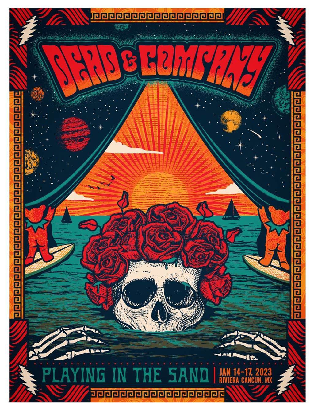 Dead & Company Poster with Engraving Style