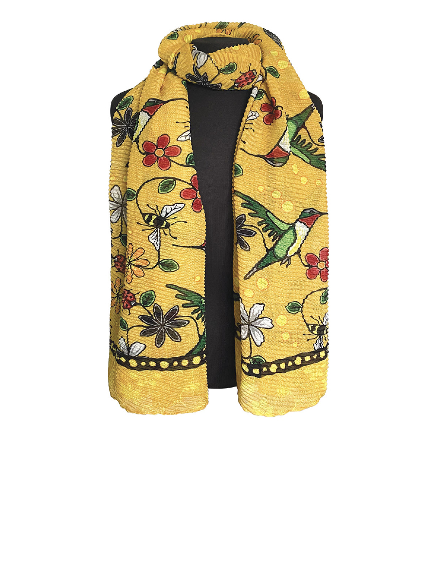 Hummingbird (Nenookaasi) Eco Scarf by Storm Angeconeb