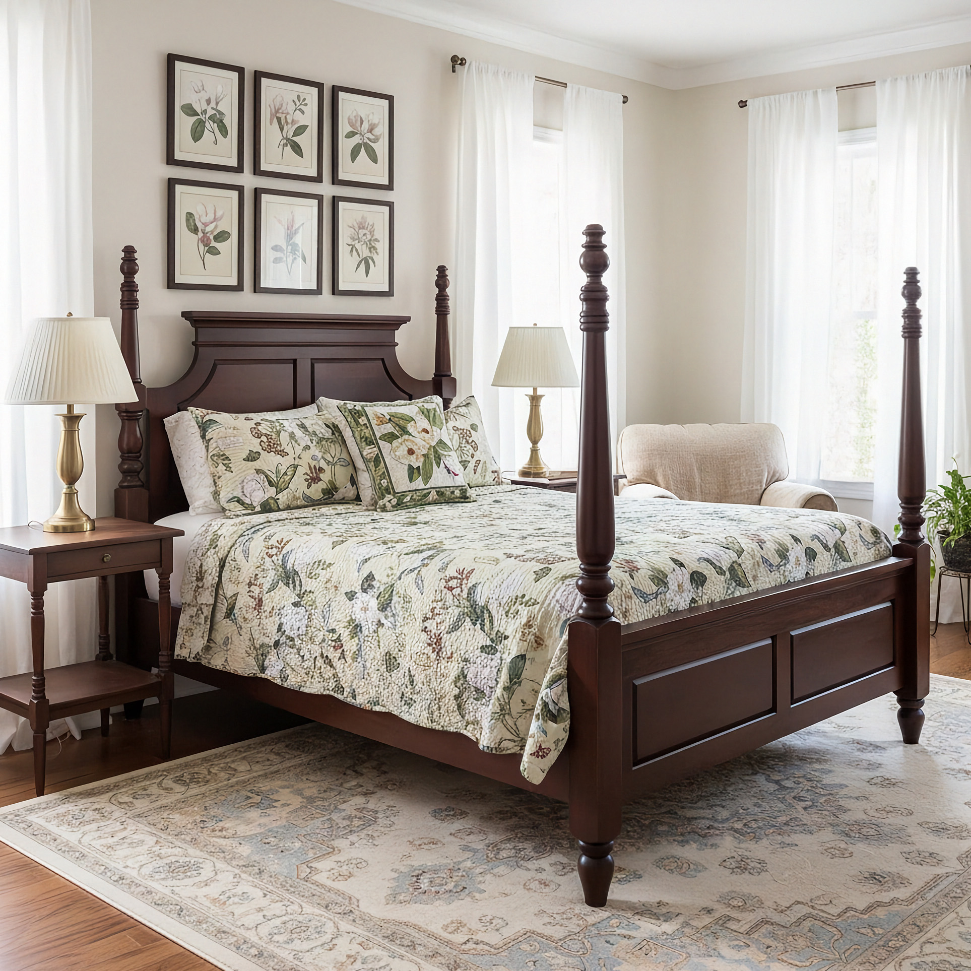Troyer Ridge Wilkshire Bed with Garden Images Bedding