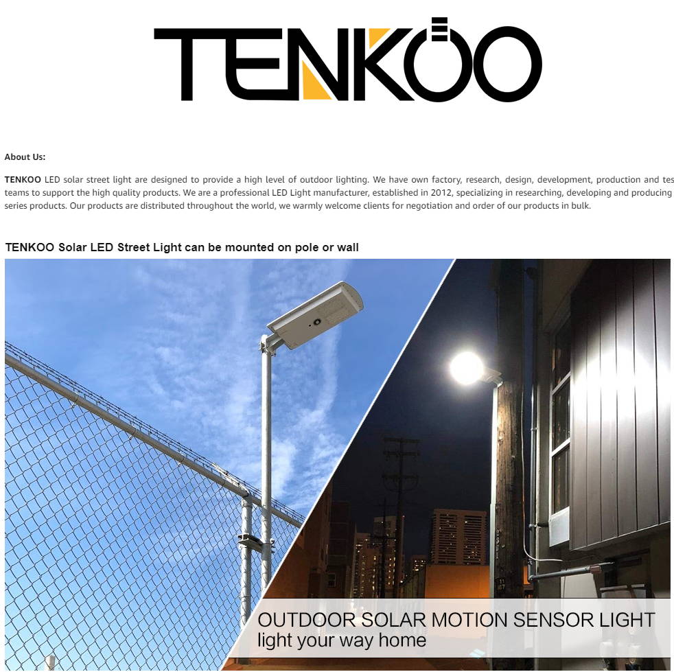 16549円 【好評にて期間延長】 TENKOO LED Solar Street Light Wall Garden Lights 15W All in One with Motio＿並行輸入品