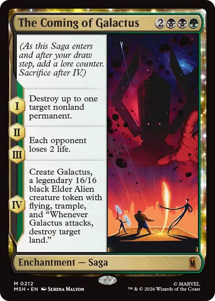 MTG The Coming of Galactus Trading Card.