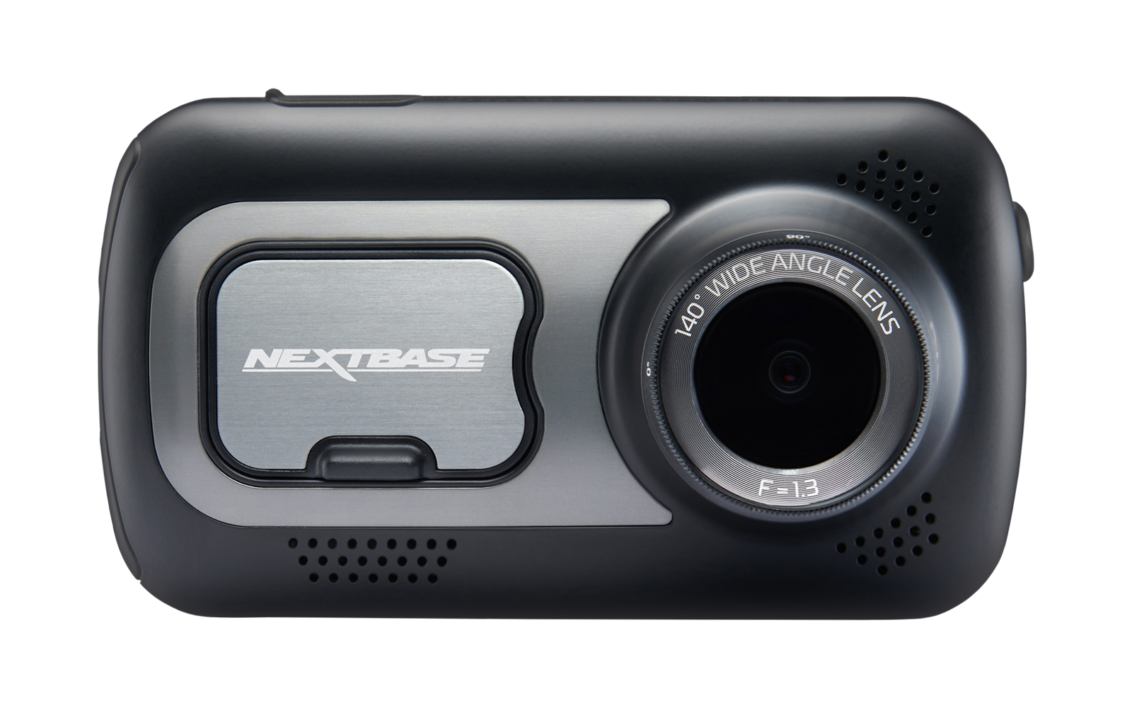 Dashboard camera with a sleek design and lens on the front.