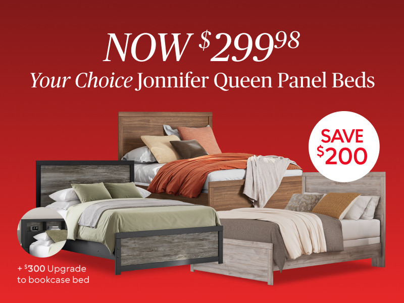 Your Choice​: Jonnifer Bed now $299.99 save $200​ 3 colours to choose from!​