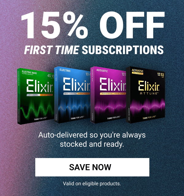 15% off first-time subscriptions for Elixir products, auto-delivered and ready.