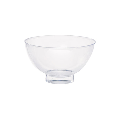 A small transparent round bowl