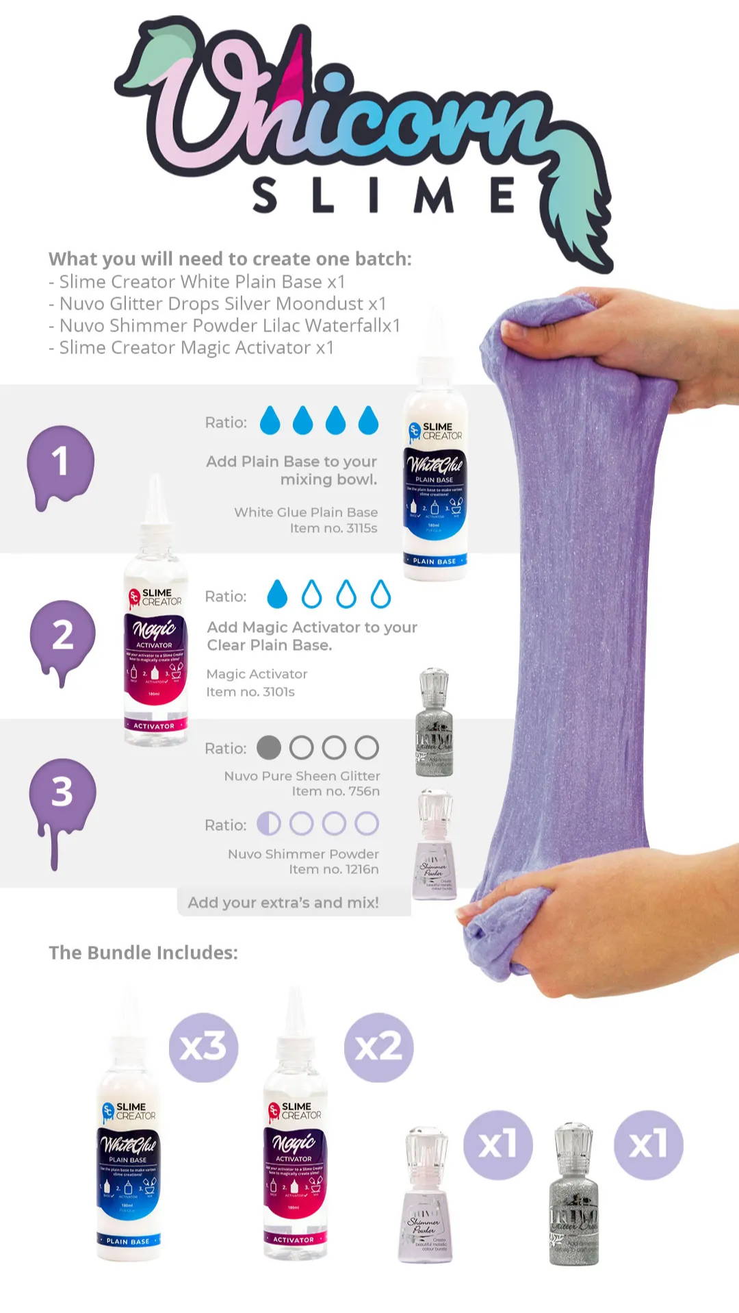 Unicorn Slime Recipe – Slime Creator - A Tonic Studios Brand