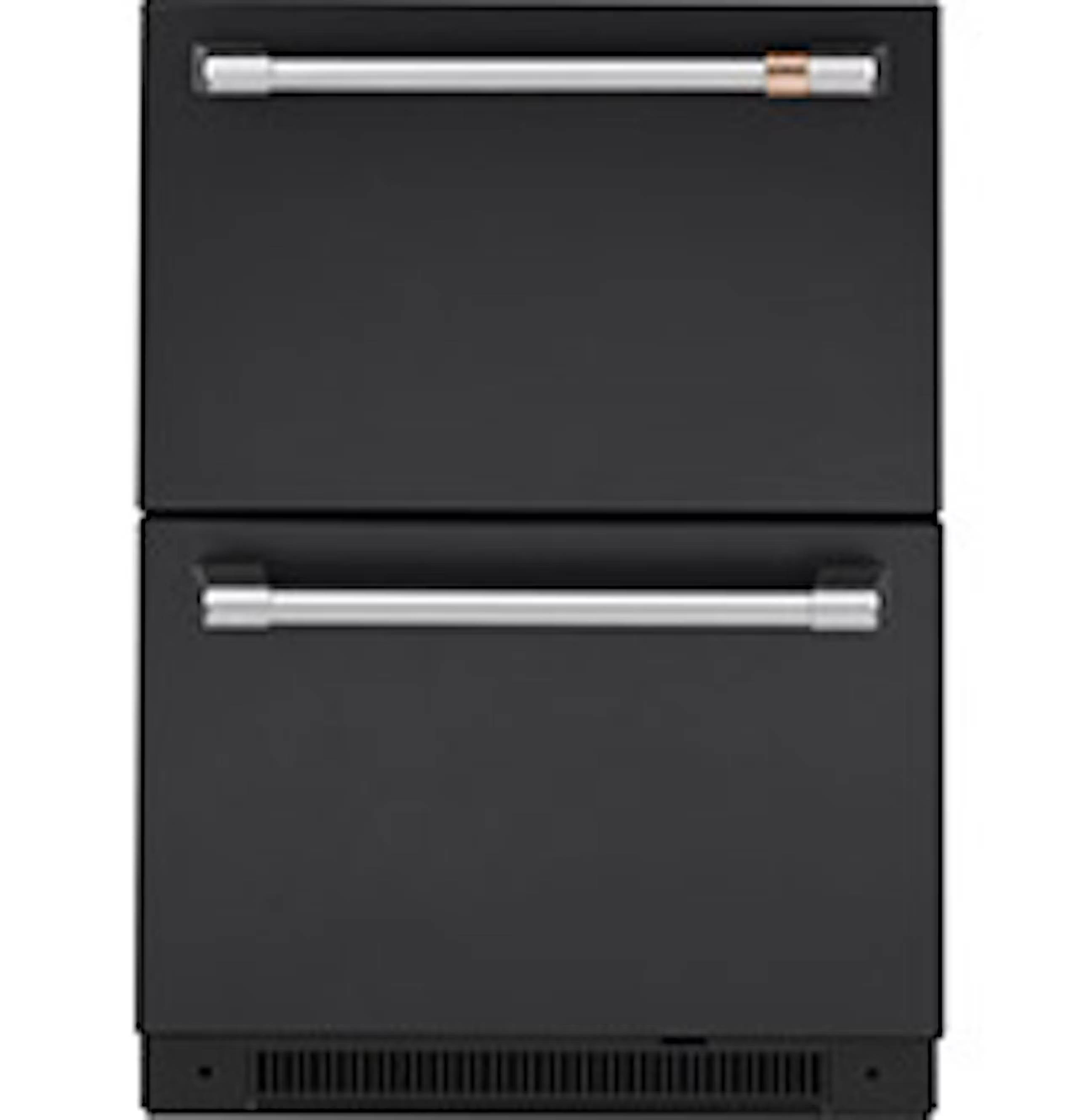 Matte Black Dual Drawer Refrigerator