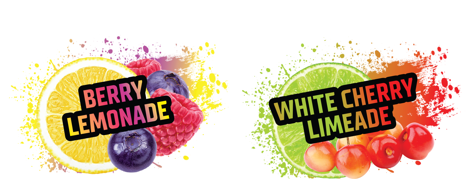 Available in Stim and Stim-Free , Berry Lemonade and White Cherry Limeade