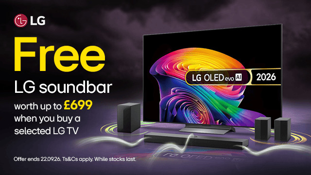 Free LG soundbar worth up to £699 when you buy a selected LG TV