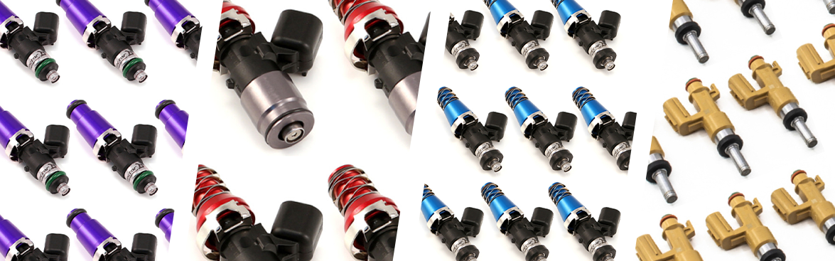 Photo collage of fuel injectors for automotive use.