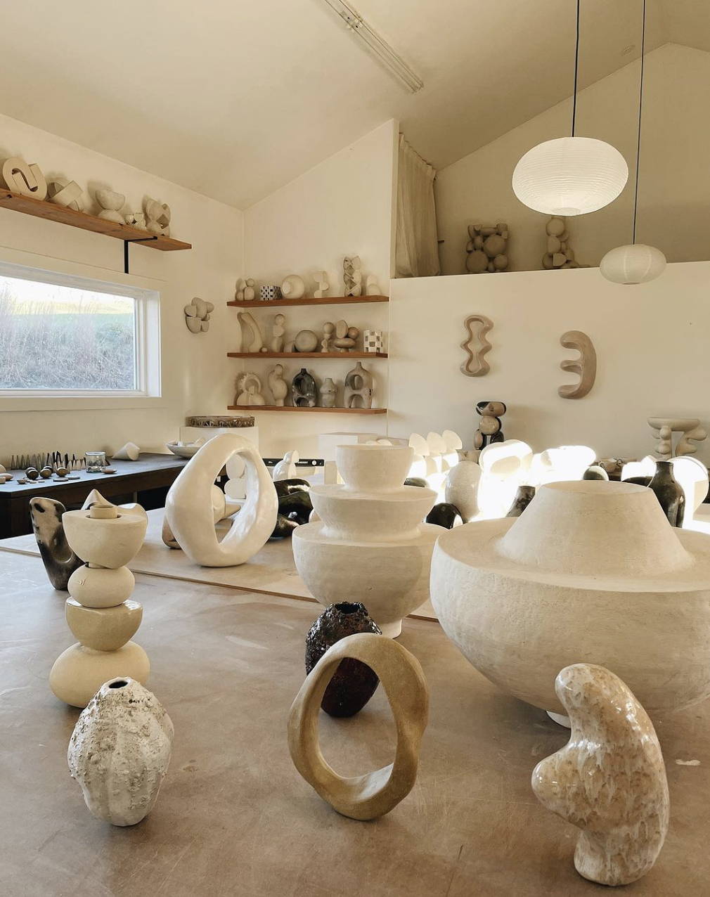Inside Re Jin Lee's Studio, Ceramic Sculptures made by hand