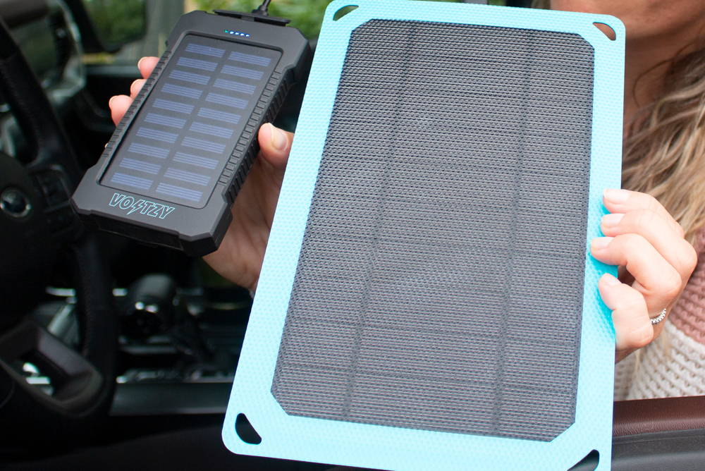 Pairing Voltzy Solar with Voltzy Powerbank speeds up your charging time