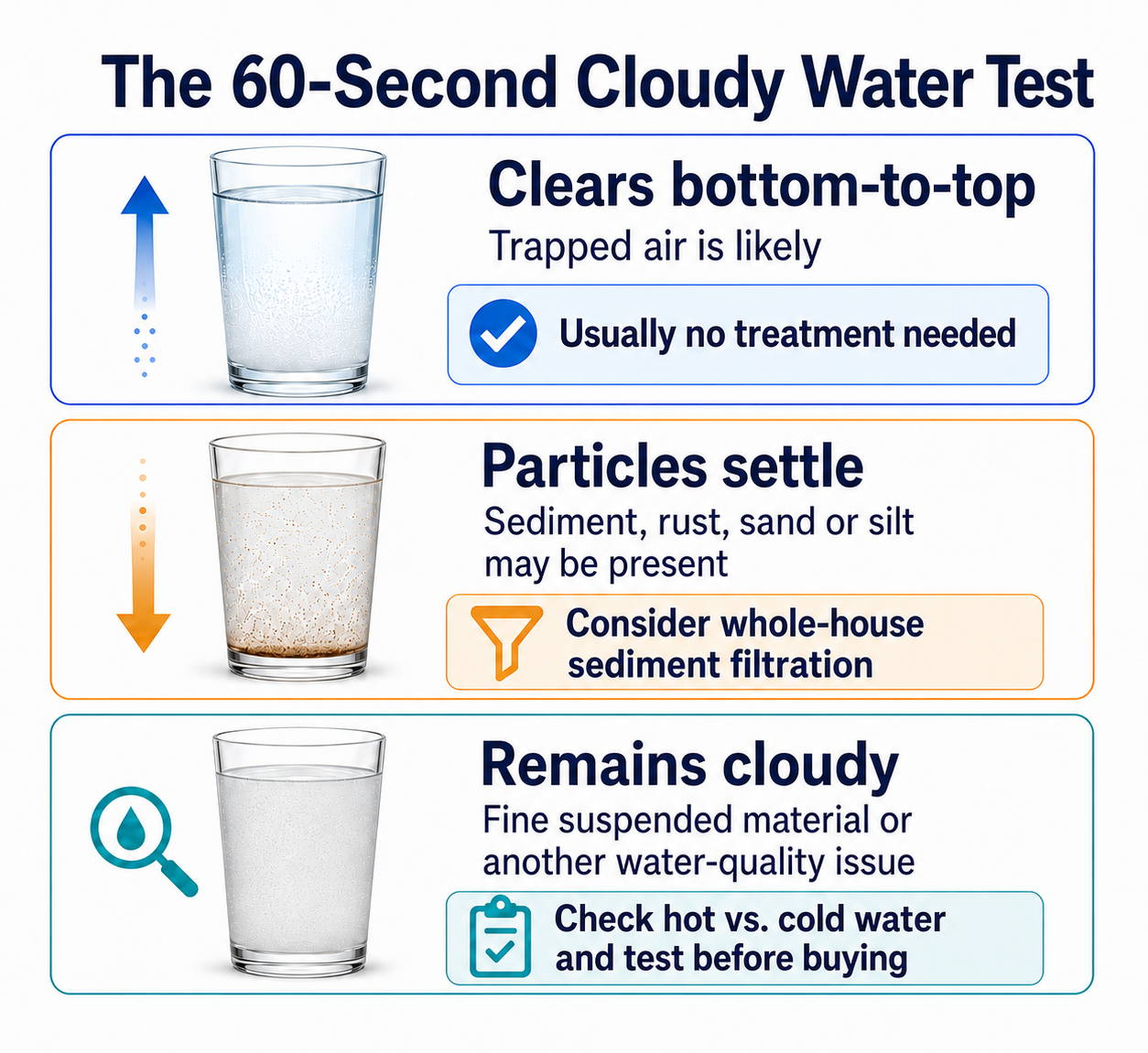 Why Is My Water Cloudy? Causes, Tests and Solutions