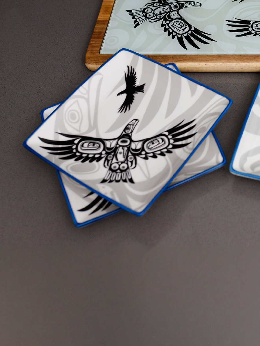 Soaring Eagle Appetizer Plates by Corey Bulpitt, Haida