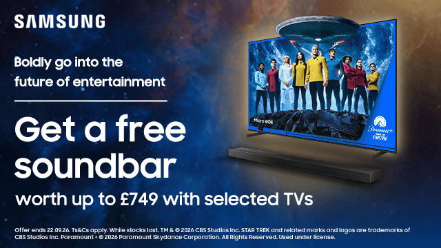 Get a free Samsung soundbar worth up to £759 with selected TVs