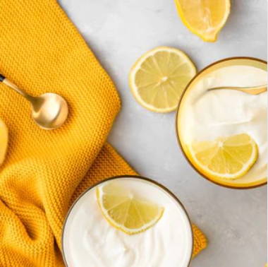 Crème au citron hyperprotéinée