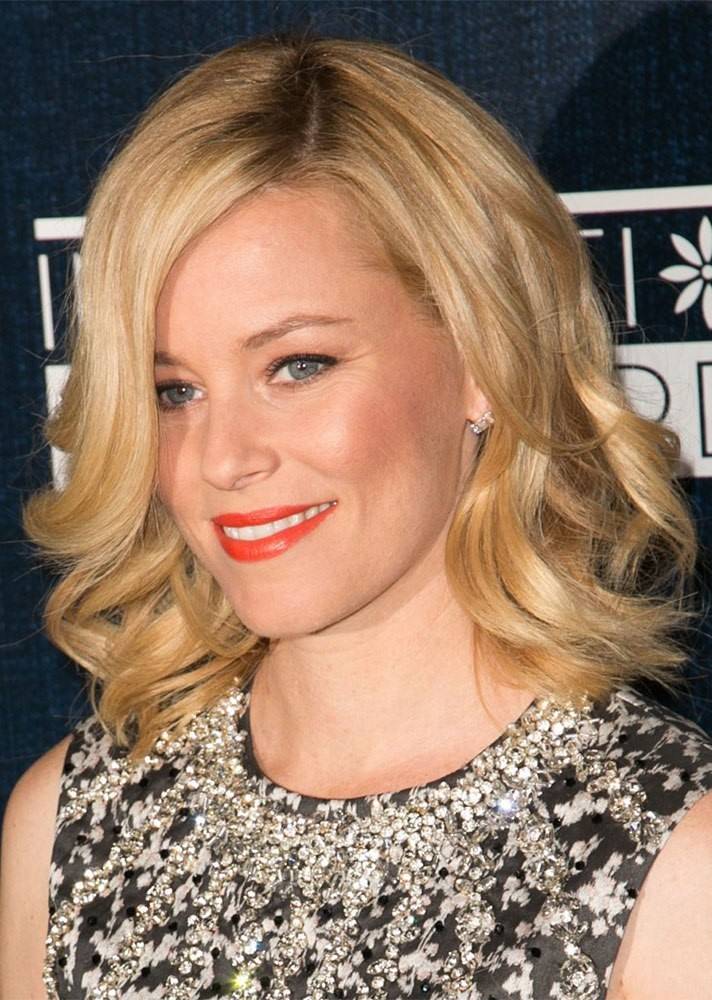 Elizabeth Banks with long curly bob