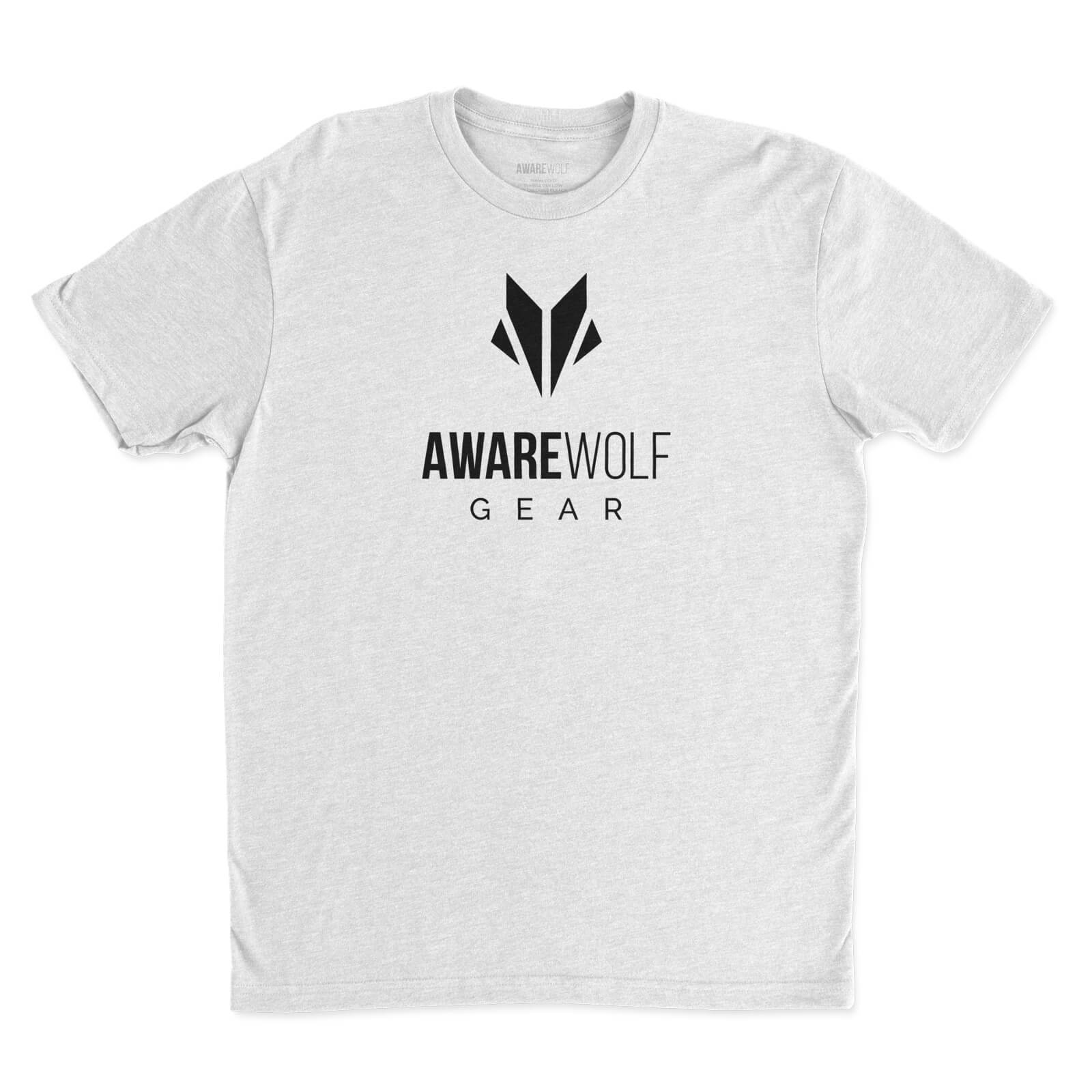 Awarewolf Gear Flagship T White with Black printed ink