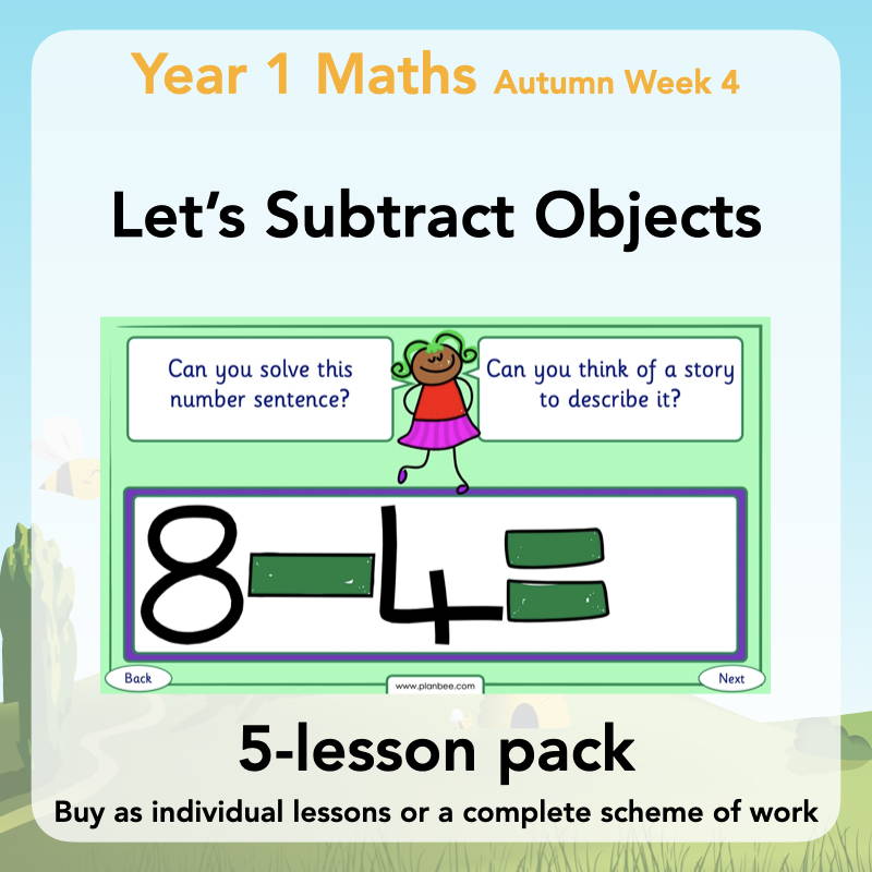 Let's Subtract Objects Year 1 Maths